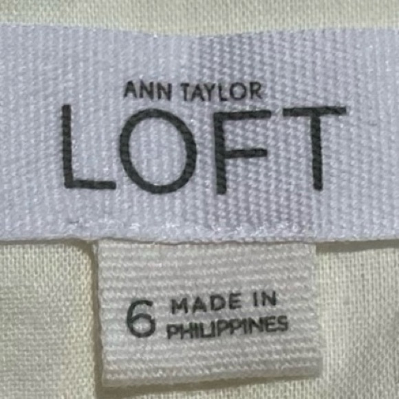 LOFT High Waist Cream Eyelet Shorts - Picture 3 of 7